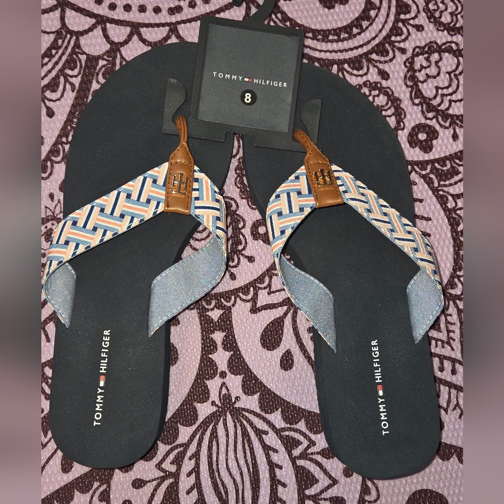 NWT Tommy Hilfiger Blue Women's Flip Flops